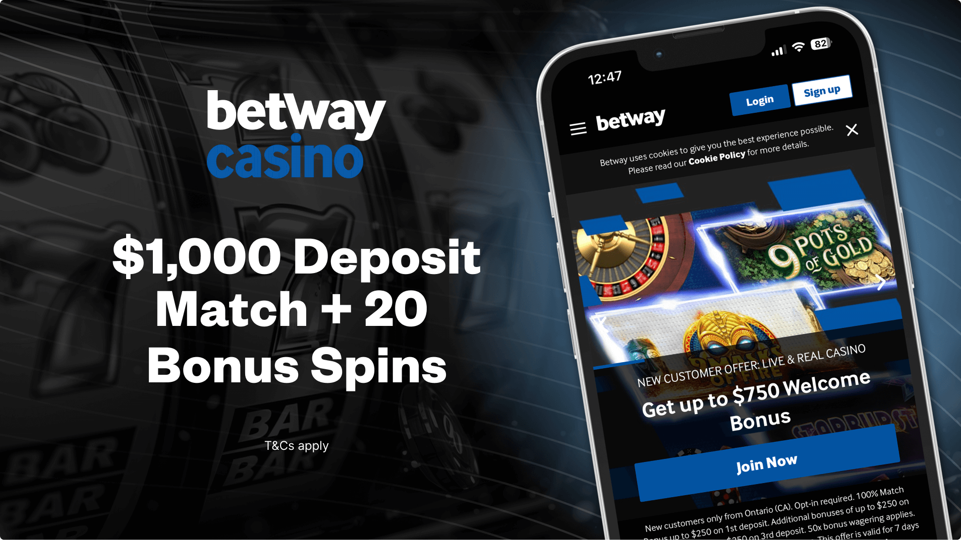 Betway Casino welcome bonus